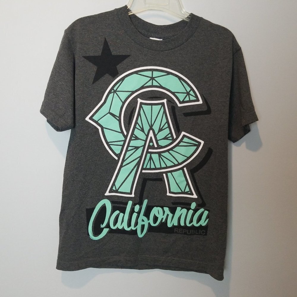 men's CALIFORNIA REPUBLIC small gray tee